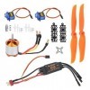 Kit dhélicoptère RC, Moteur sans balais 40A ESC 2300KV 9G Micro Servo et hélice pour hélicoptère davion RC Moteur 2300KV + 