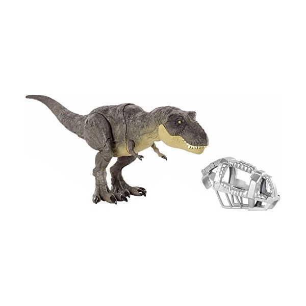 Jurassic World : La Colo du Crétacé, grande figurine articulée dinosaure La Fuite du Dino Piétineur Tyrannosaure, jouet pour 