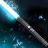 InLoveArts Sabre Laser RGB-LED 7 Couleurs Lightsaber avec Poignée en Métal, 1 Ensembles de Soundfonts de Combat Simulés, Cade