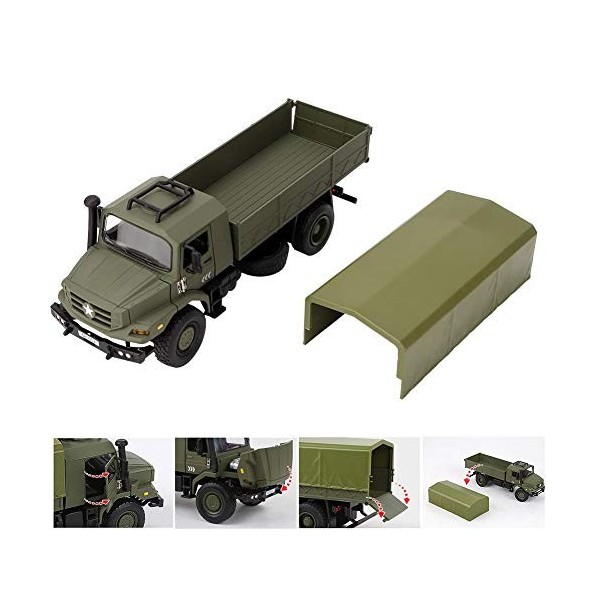 Camion Militaire RC, Camion RC Portable, Mini Voiture de larmée télécommandée éducative pour garçon Enfants Cadeau Enfants d