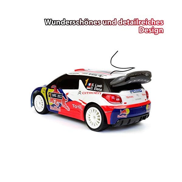 HIMOTO HSP Véhicule radiocommandé sous licence dorigine compatible avec Citroën DS3 WRC Rallye Design Modell-BAU Échelle 1:1