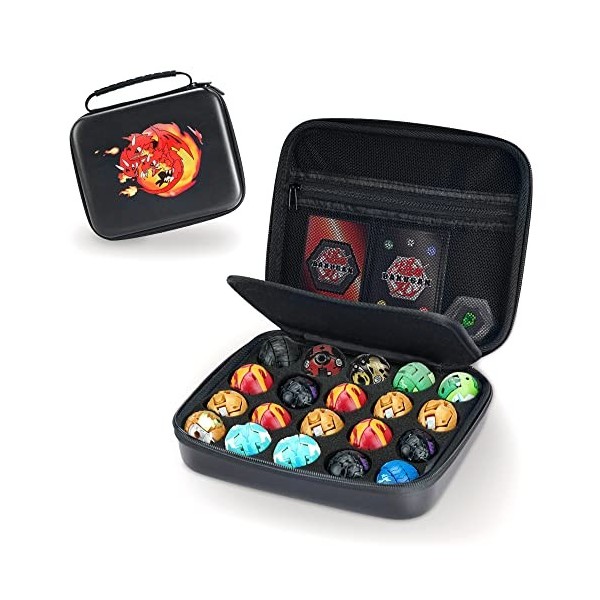 Yosuny Toy Organizer Storage Case Compatible with Bakugan Figures, BakuCores and Fighter Figures, Mini Toy Container Carrying