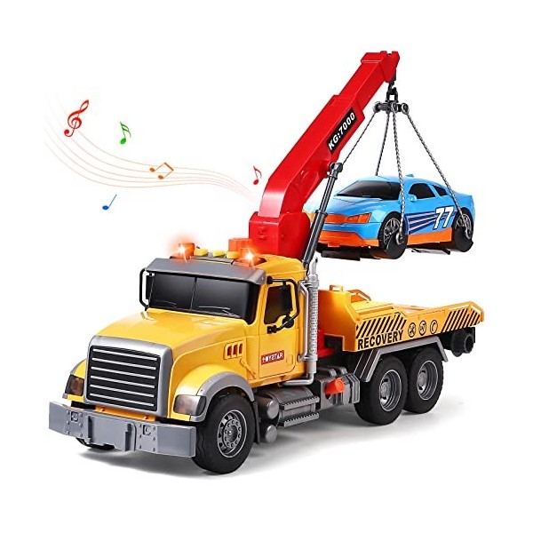 Jouet Enfant - Camion Transporteur de Voitures pour Enfant - Jaune