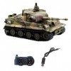 RC Tank Mini Remote Control Tank with USB Charger Cable 1:72 German Tiger I with Sound Gift for Kids Boys Girls Adults France