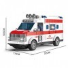 Jouet Dambulance, Jouet Dambulance Télécommandé pour Enfants avec Lumières Voiture de Jouet Dambulance de Simulation à Qua