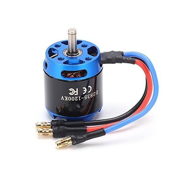 VGEBY Moteur sans Balais, Résistant à lusure Durable Hobbyhh 2835 1200KV Moteur sans Balais en Métal Durable Compatible pour