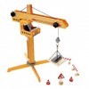 Hape Grue en Bois Enfant - Jeu dImitation Fun Chantier en Bois - Enfants de 3 ans et Plus - Accessoires Grande Grue Transpor