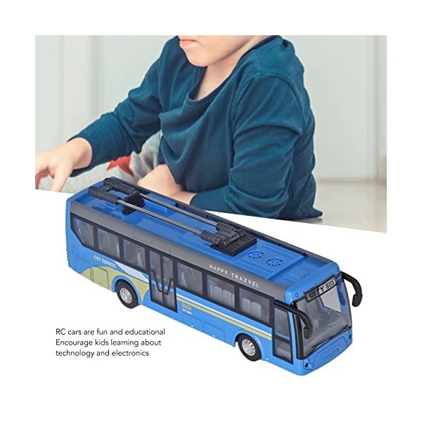 Pssopp Autobus Scolaire RC, Autobus télécommandé vers lavant, Rechargeable, Tournez à Gauche pour Le Jeu Quotidien des Enfan