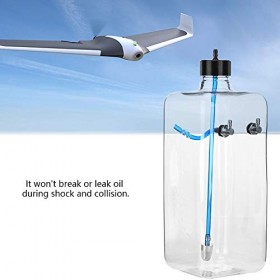 DeWin Réservoir de Carburant RC, Pièces Accessoires de Modèle de Télécommande, Réservoir dhuile en Plastique Transparent, po