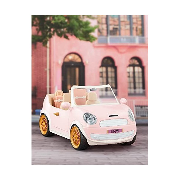 LORI LO37116C1Z Voiture Décapotable pour Poupées Lori de 15,24 cm - Rose