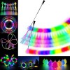 LED Fibre Optique Lumineuse Boules Poi, Balles de Jonglages Rechargeables USB, 20 modes de couleur Cirque Accessoires, Kit 1 