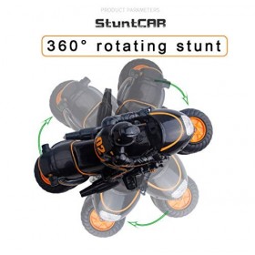 3T6B 2.4G RC Voiture Télécommandée Stunt Moto Car, Double Face Flips 360 ° Rotation Moto Télécommande Off-Road Haute Vitesse 