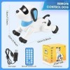 Power Puppy Chien Robot Télécommandé pour Enfants, Danse Interactive et Intelligente Robot Programmable, RC Stunt Dog - Chien