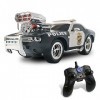 Mondo Motors- Hot Wheels Pursuit 28cm Voiture de Police radiocommandée-Jouet Enfant-3 Ans et Plus, 63505, Noire