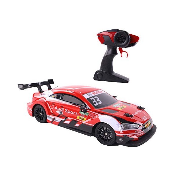 Turbo Challenge - Audi Sport Racing - RC Prestige - 096116 - Voiture Télécommandée - Rouge - 1/16 - Piles Non Incluses - Plas