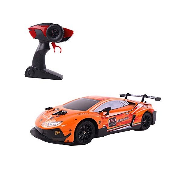 Turbo Challenge - Audi Sport Racing - RC Prestige - 096116 - Voiture Télécommandée - Rouge - 1/16 - Piles Non Incluses - Plas