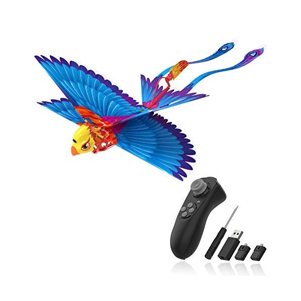 HANVON Go Go Bird Jouet Volant,Mini hélicoptères RC,Oiseau Volant bionique,Mini Jouet Drone-Tech,Jouets Volants télécommandés