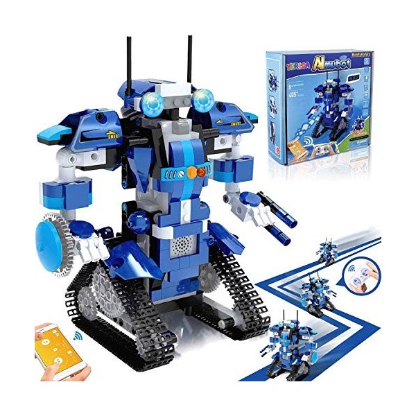 Yerloa Robot Programmable Jouet Garcon 8 Ans, Robot Telecommande Garcon Jeux de Construction Enfant 8 Ans, Robots électroniqu