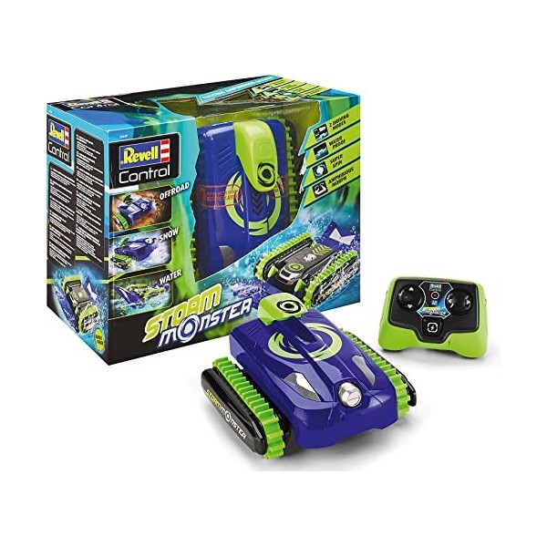 Revell Control- Revell Control-24649-RC Stunt Storm Monster-radiocommandé-télécommandé Does Not Apply Car, 24649, Green/Blue,