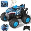 Sunrad Voiture télécommandée 1:20 RC Monster Truck avec rotation à 360 °, lumières LED et musique, rechargeable tout-terrain 