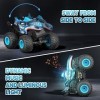 Sunrad Voiture télécommandée 1:20 RC Monster Truck avec rotation à 360 °, lumières LED et musique, rechargeable tout-terrain 