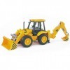 bruder 02428 - JCB 4CX Chargeuse-pelleteuse, Pelle frontale Pelle arrière, Véhicule de chantier, Chargeuse sur pneus