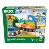 Brio World - 33878 - Circuit Transport Fret - Coffret complet 19 pièces tunnel et grue pivotante - Transport de marchandises 