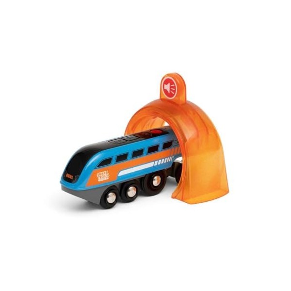 Brio World - 33971 - Locomotive à Enregistreur Vocal Smart Tech Sound - Train électrique Intelligent STEM - pour Circuit de T