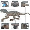 BOMPOW Jouet dinosaure télécommandé, jouet dinosaure pour garçons avec lumière et rugissement, 2,4 GHz réaliste robot dinosau