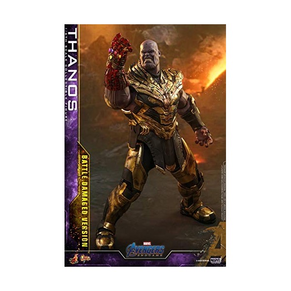 Hot Toys - Thanos 1:6 – Version endommagée de Combat – Avengers : Endgame, Multicolore