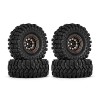 INJORA Revêtement Noir Laiton 1.0 Pneus Beadlock pour Axial SCX24 AX24 TRX4M FCX24 Upgrade 1/24 1/18 RC Crawler Voiture,Laito