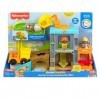 Fisher-Price Little People coffret Chantier avec 2 figurines et 1 camion-benne, musique et sons, jouet bébé et enfant de 18 m