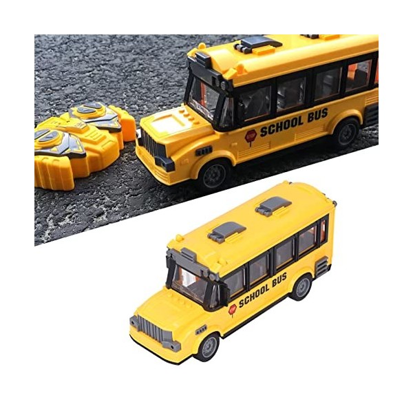 Pssopp Jouet dautobus Scolaire Bord Brillant en Plastique Jaune Style 1:30 échelle télécommande Autobus Scolaire Cadeau