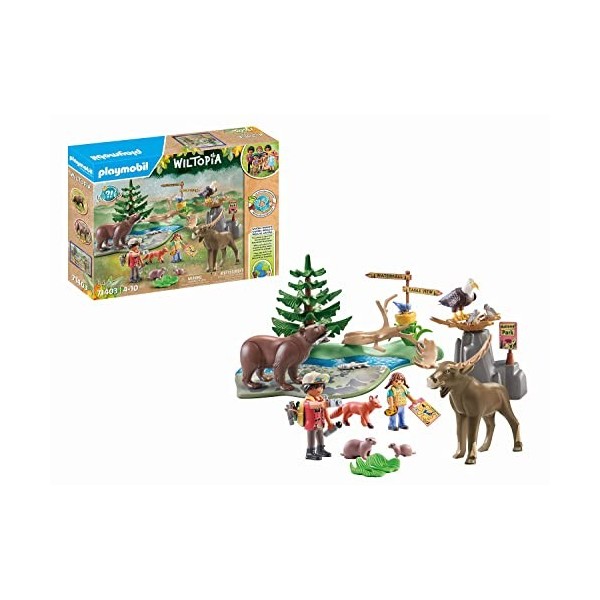 Playmobil 71403 Animaux de la forêt dAmérique du Nord - Gamme Wiltopia avec Plus de 80% de matériaux recyclés ou biosourcés 