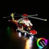 Jeu déclairage LED pour Lego Airbus H175 Rescue Helicopter, Télécommande Décoration Éclairage Set pour Lego 42145 Technic Ai