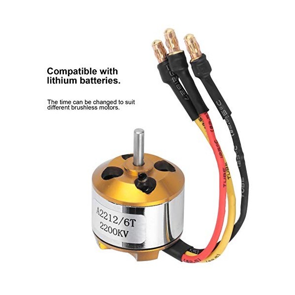 RiToEasysports Ensemble de Moteur davion RC 2200KV avec Servo 9G et Hélice 6035 et ESC 30A XT60 pour Avion Télécommandé Acce