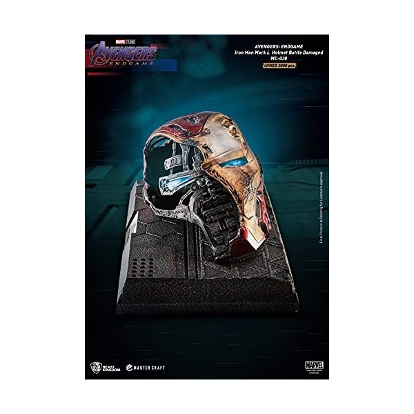 Beast Kingdom Toys Marvel - MC-038 - Avengers : Endgame - Iron Man Mark50 Casque Endommagé Master Craft