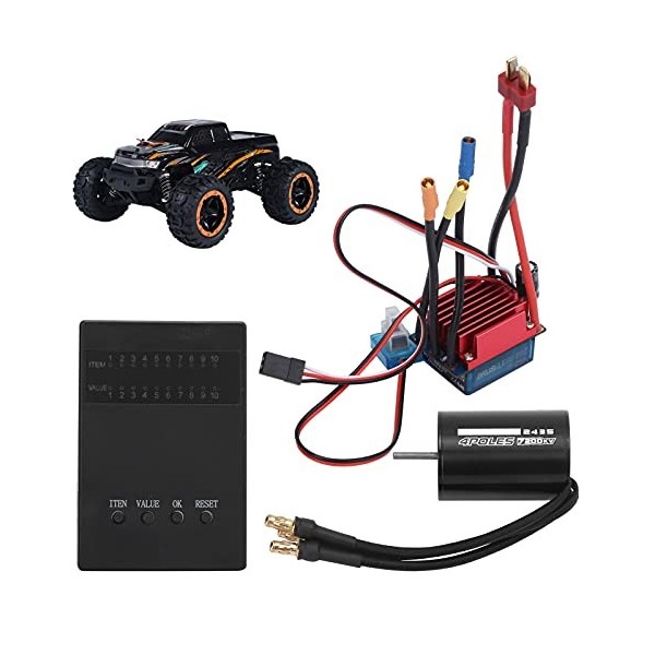 RC 7200KV Jeu de moteur sans balais à couple élevé durable haute efficacité 25 A ESC Set pour voiture télécommandée 1/16 1/18