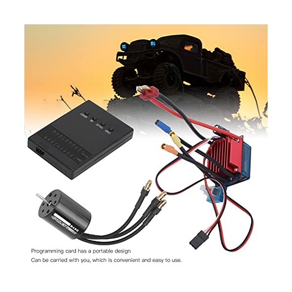 RC 7200KV Jeu de moteur sans balais à couple élevé durable haute efficacité 25 A ESC Set pour voiture télécommandée 1/16 1/18