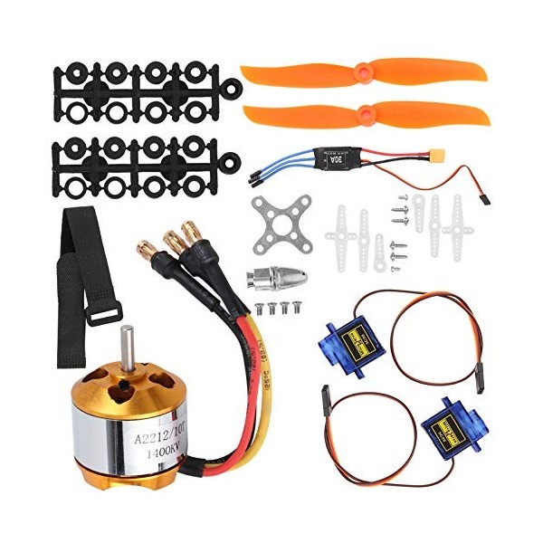 VGEBY Ensemble daile Fixe dhélicoptère, Moteur sans Balai RC A2212 1400KV 30A XT60 ESC 9G Micro Servo 8060 Ensemble dhélic