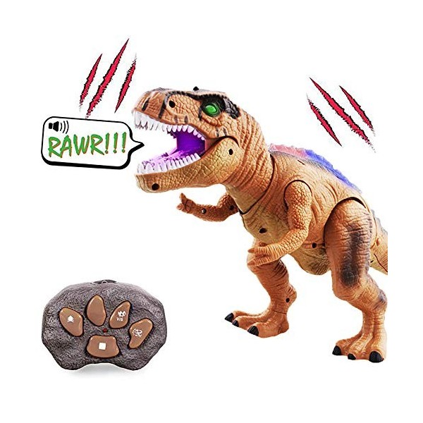 T-rex électrique Dinosaure Jouet Sons Marcher Tyrannosaurus Enfants Garçon  Jouets Cadeau Avec Télécommande