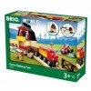 Brio World - 33719 - Circuit De La Ferme - Coffret Complet De 20 Pièces Avec Grue Aimantée Et Animaux - Circuit De Train En B