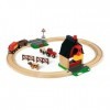 Brio World - 33719 - Circuit De La Ferme - Coffret Complet De 20 Pièces Avec Grue Aimantée Et Animaux - Circuit De Train En B