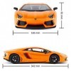 CMJ RC Cars Licence Officielle Lamborghini Aventador LP700-4 échelle 1:14, Phare de Travail 2,4 GHz, Orange