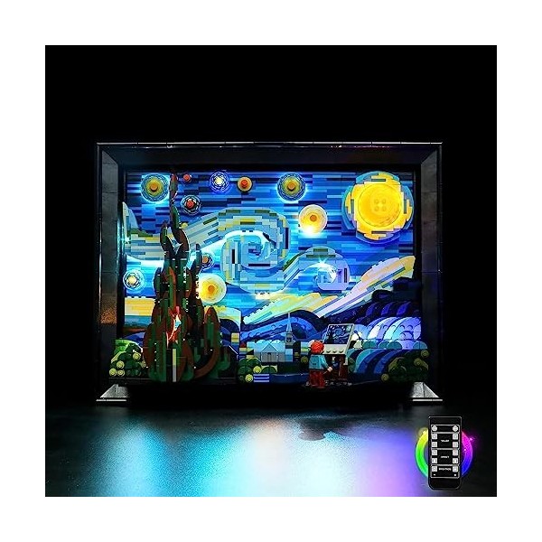 Kit déclairage télécommandé pour Lego 21333 Ideas Vincent Van Gogh La Nuit étoilée Pas Un modèle Lego , Kit déclairage LED