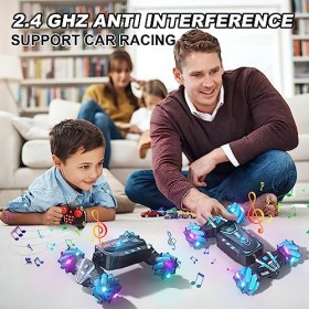 AYIQUTY Voiture Télécommandée pour Enfants, 4WD RC Stunt Car, 2.4Ghz Voiture Téléguidée, 360° Rotation RC Auto, 1:14 Capteur 