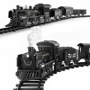 TOYANDONA Ensemble de Train avec Locomotive à Vapeur Jouet de Train Électrique pour Garçons Filles avec Fumées Lumières Et So