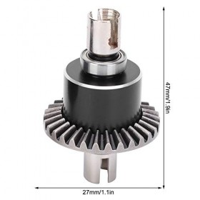 Dilwe Boîte de Vitesses RC, boîte de Vitesses en Plastique Durable 4 pièces + Kits de différentiel en métal 2 pièces pour WLt