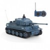 1/72 Remote Control Tank, Réservoir RC, Réservoir télécommandé à léchelle 1/72, 4 canaux, Jouet télécommandé pour Cadeau pou