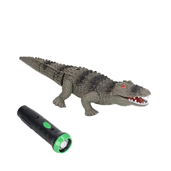Mrisata Crocodile télécommandé avec Sons et Lumières - Prank Crocodile Toy - Ressemble, Se Sent, Rugit et Se Déplace comme Un